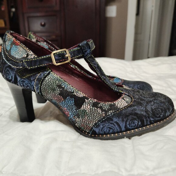 L'ARTISTE MAZIE SHOES - NAVY MULTI / EU 39 / US 8.5 - Picture 6 of 7